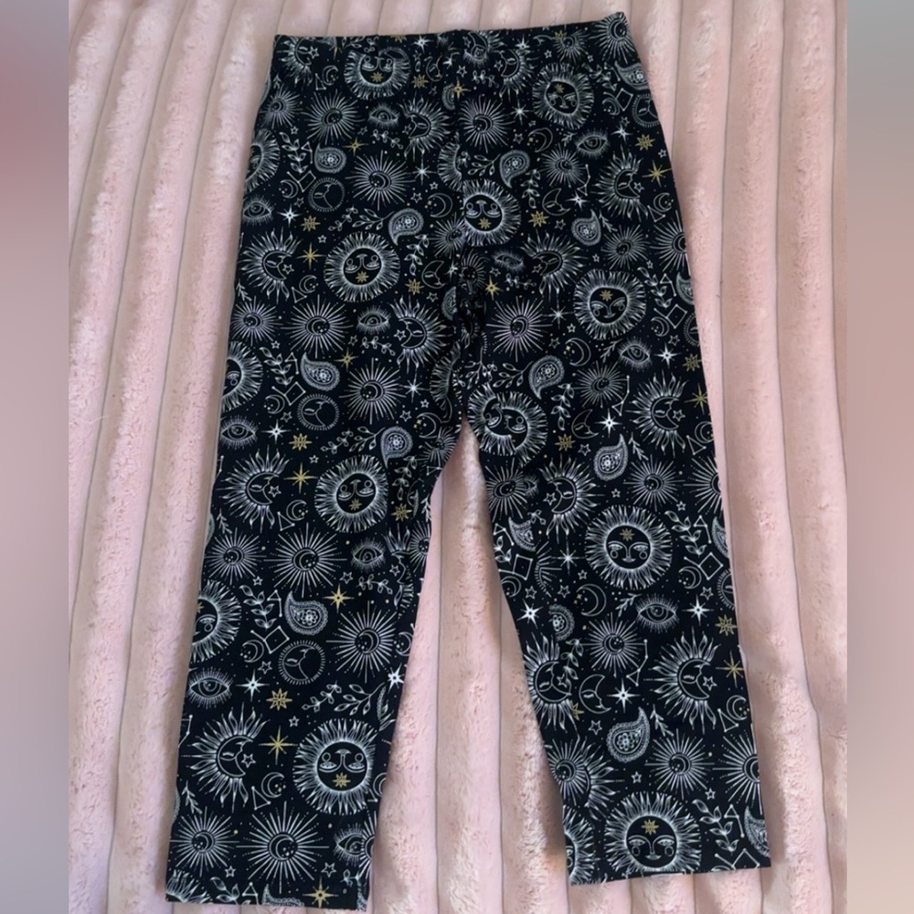 No Boundaries Kids Cosmic Print Leggings - Black and White